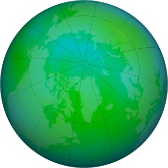 Arctic ozone map for 1996-08